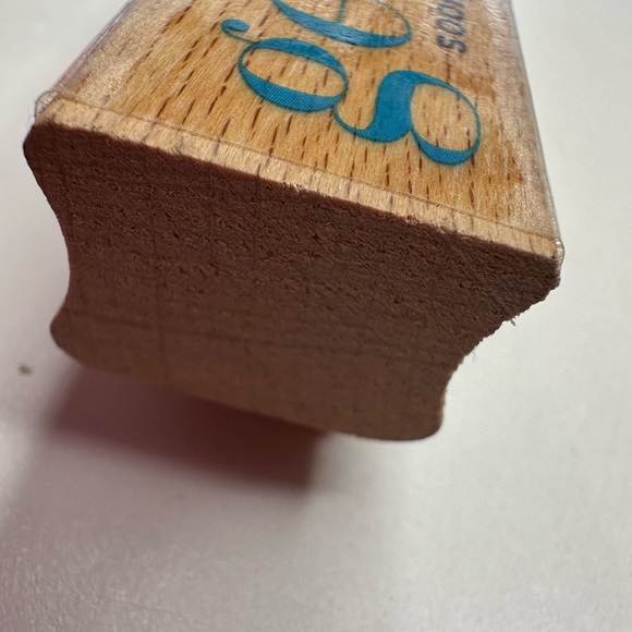 Rubber Wooden Stamp Danielle Johnson "Get Well Soon" Design 2006-3”x1”x1” - Picture 4 of 7